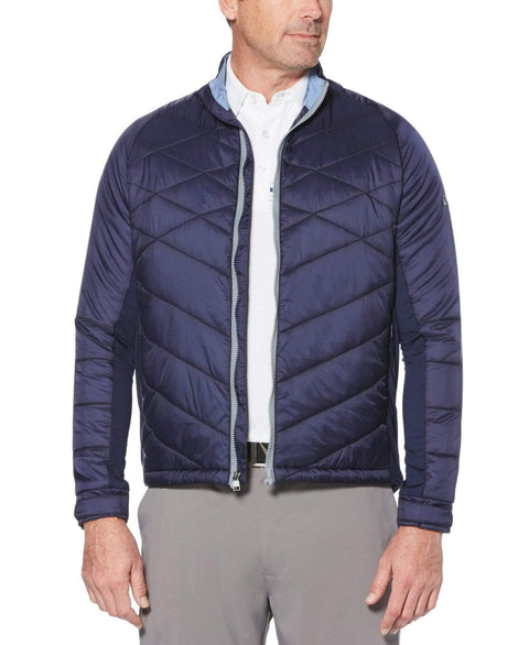 Mens Swing Tech Ultrasonic Quilted Jacket Jackets Peacoat / M