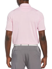 Mens Swing Tech Ventilated Heather Jacquard Golf Polo Shirt (Pink Sunset Htr) 