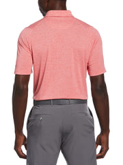 Men's Swing Tech Ventilated Heather Jacquard Golf Polo Shirt (Teaberry Htr) 