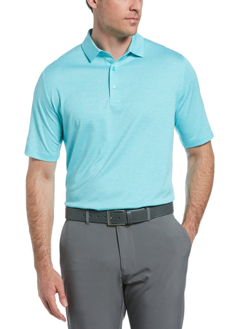 Mens Swing Tech Ventilated Heather Jacquard Golf Polo Shirt