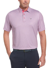 Mens Tattersall Printed Polo-Polos-Lilac Rose-M-Callaway