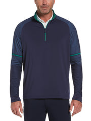 Mens Textured Fleece 1/4 Zip Golf Sweater-Jackets-Navy-XXXL-Callaway