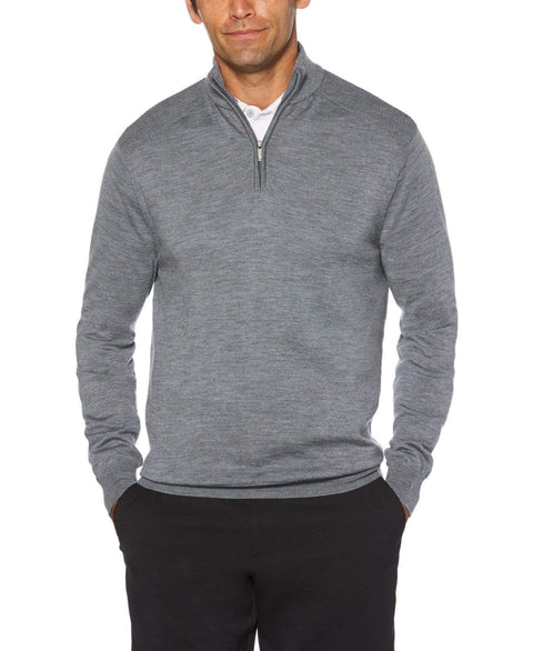 Mens Thermal Merino Wool Sweater Sweaters Granite Heather / M