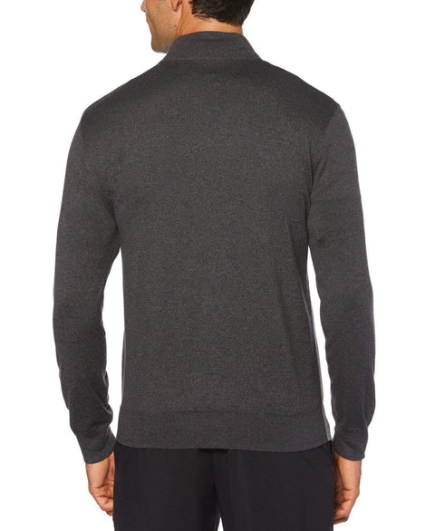 Mens Thermal Ombre Jacquard 1/4 Zip Sweater Sweaters