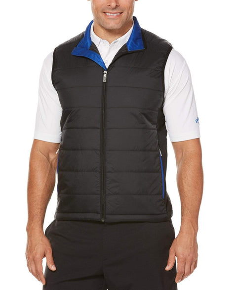 Mens Thermal Puffer Vest Jackets Caviar / S