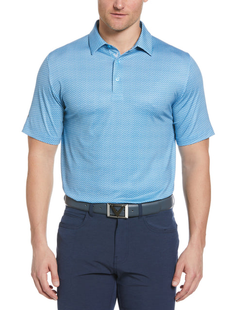 Trademark Artisan Chevron Print Golf Polo (Blue Grotto) 