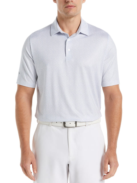 Trademark Geo Print Golf Polo (Bright White) 