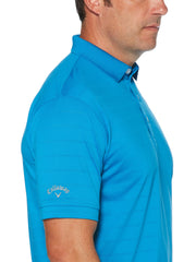 Mens Vent Short Sleeve Open Mesh Polo Shirt (Medium Blue) 