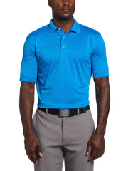 Mens Vent Short Sleeve Open Mesh Polo Shirt (Medium Blue) 