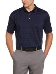 Mens Vent Short Sleeve Open Mesh Polo Shirt (Peacoat) 