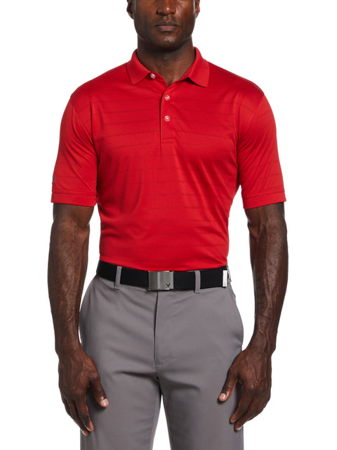 Mens Vent Short Sleeve Open Mesh Polo Shirt (Salsa) 