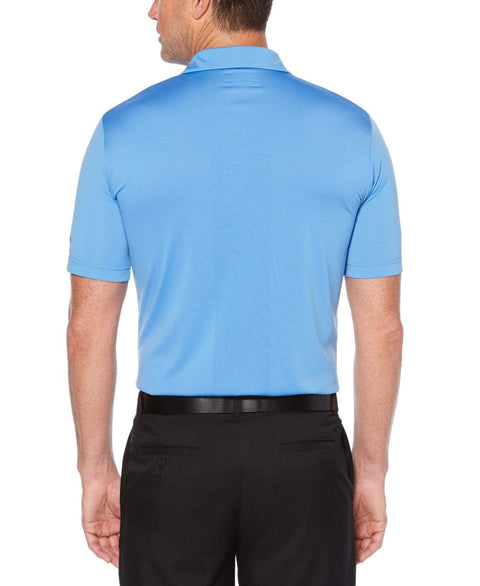 Mens Ventilated Space Dye Chest Stripe Polo Polos Marina / S