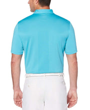 Mens Ventilated Space Dye Chest Stripe Polo Polos Scuba Blue / S