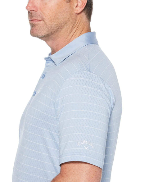 Mens Ventilated Stripe Polo-Polos-Callaway Apparel