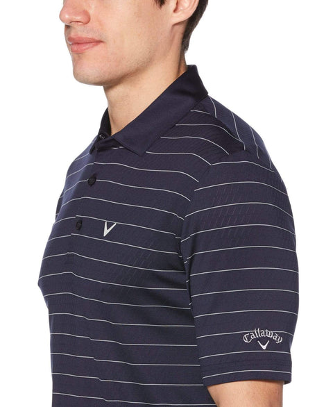 Mens Ventilated Stripe Polo-Polos-Callaway Apparel