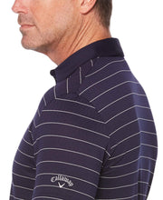 Mens Ventilated Stripe Golf Polo Polos