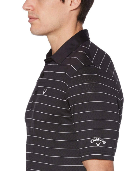 Mens Ventilated Stripe Polo-Polos-Callaway Apparel