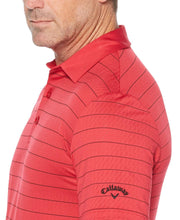 Mens Ventilated Stripe Golf Polo Polos