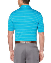 Mens Ventilated Stripe Polo with Chevron Polos