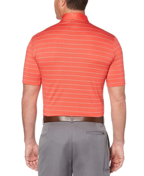 Mens Ventilated Stripe Polo with Chevron Polos