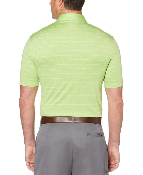 Mens Ventilated Stripe Polo with Chevron Polos