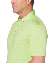 Mens Ventilated Stripe Polo with Chevron Polos