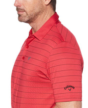 Mens Ventilated Stripe Polo with Chevron Polos