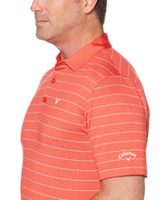 Mens Ventilated Stripe Polo with Chevron Polos