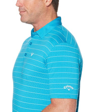 Mens Ventilated Stripe Polo with Chevron Polos