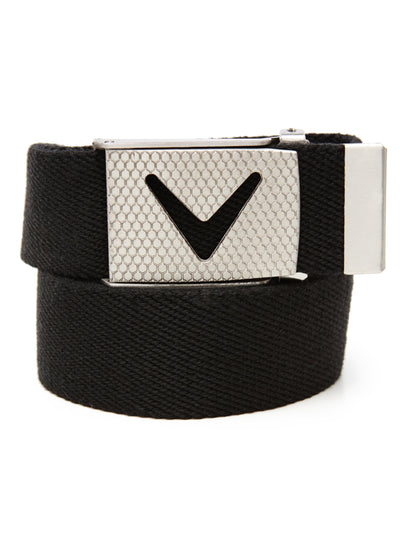 Mens Webbed Chev Belt-Belts-Caviar-OS-Callaway