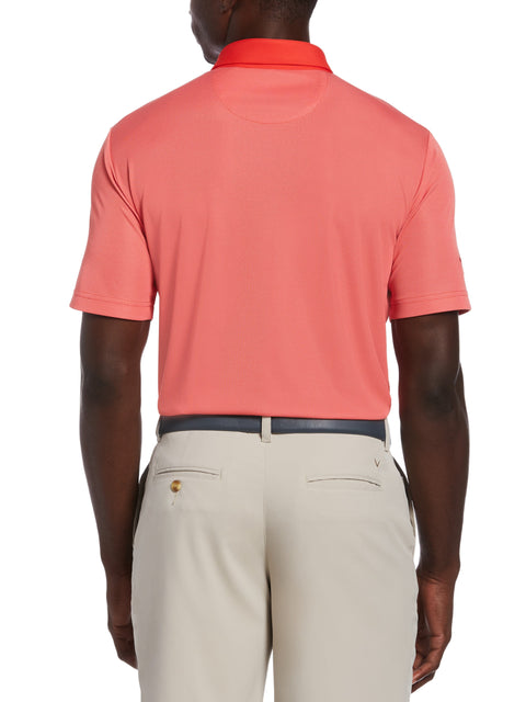 Mens Yarn Dyed Birdseye Color Block Polo-Polos-Callaway