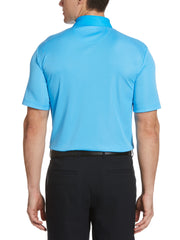 Mens Yarn Dyed Birdseye Color Block Polo (Spring Break) 