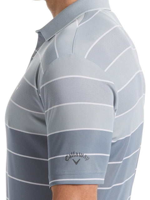 Mens Yarn Dyed Engineered Oxford Stripe Polo-Polos-Callaway Apparel