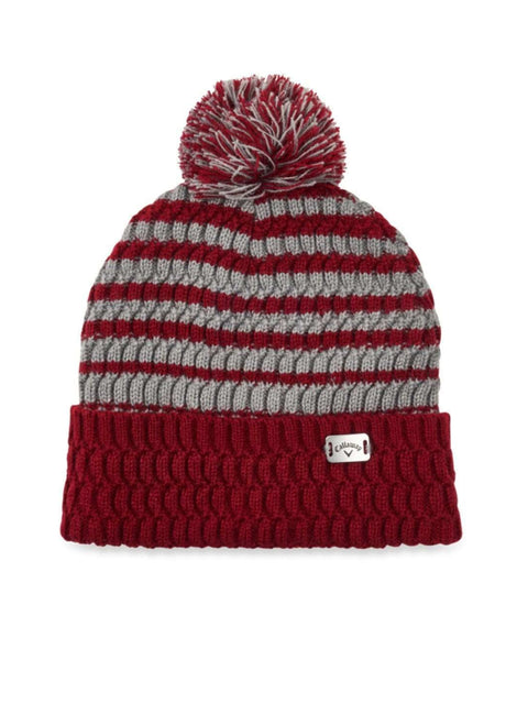 Pom Pom Beanie-Hats-Red-NS-Callaway