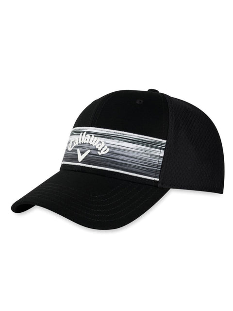 Stripe Mesh Cap-Hats-Black-NS-Callaway