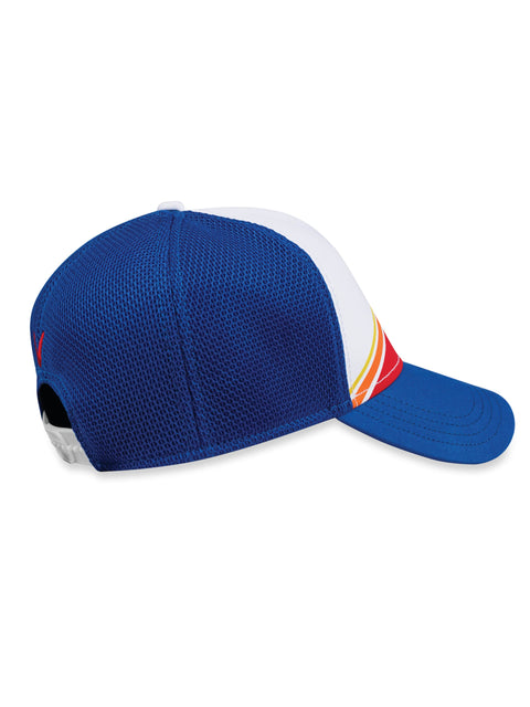 Stripe Mesh Hat-Hats-White/Blue-NS-Callaway