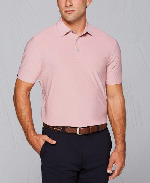 Tour Authentic Heather Striped Polo Polos Pink Heather / S