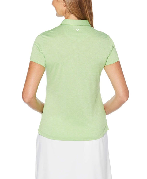 Womens 1/4 Zip Heather Polo-Polos-Callaway Apparel