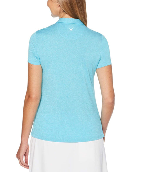 Womens 1/4 Zip Heather Polo-Polos-Callaway Apparel