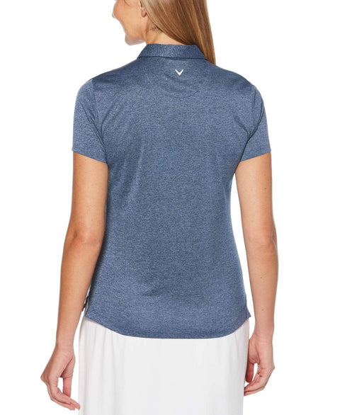 Womens 1/4 Zip Heather Polo-Polos-Callaway Apparel