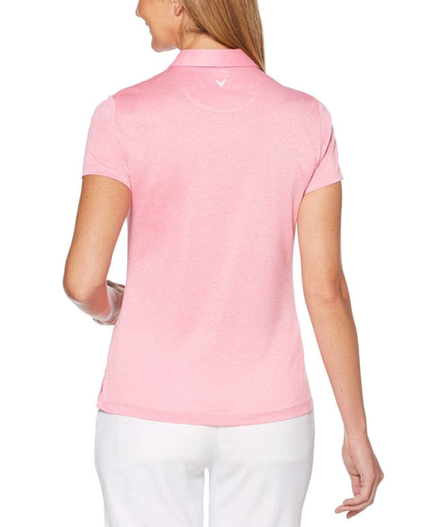 Womens 1/4 Zip Heather Polo-Polos-Callaway Apparel