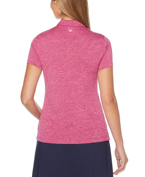 Womens 1/4 Zip Heather Polo-Polos-Callaway Apparel