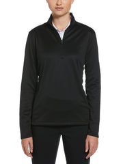 Womens 1/4 Zip Pullover (Caviar) 