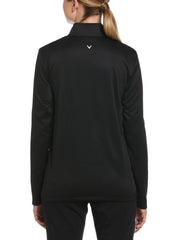 Womens 1/4 Zip Pullover (Caviar) 