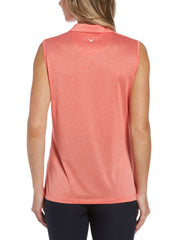 Womens 1/4 Zip Sleeveless Heather Polo-Polos-Callaway