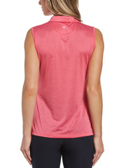 Womens 1/4 Zip Sleeveless Heather Polo-Polos-Callaway