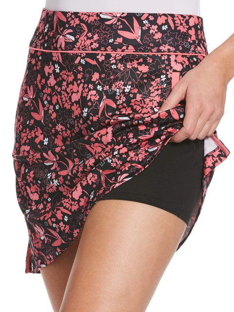 Womens Allover Mini Floral Print Skort-Skorts-Callaway Apparel