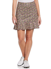 Womens Allover Ditsy Print Skort-Skorts-Caviar-XL-Callaway Apparel