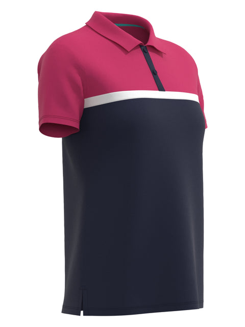 Womens Chest Striped Button Polo-Polos-Callaway