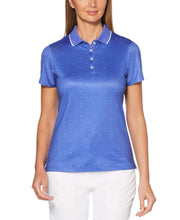 Womens Chevron Polka Dot Polo Polos Amparo Blue / L